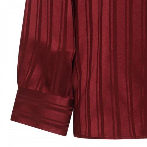 BURGUNDY SILK SHIRT