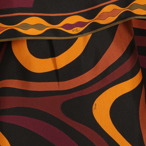 BUYRGUNDY AND GOLD SILK DRESS
