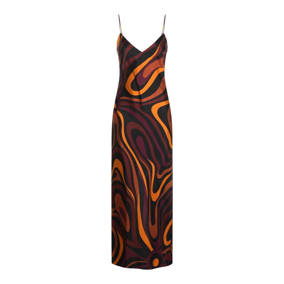 BUYRGUNDY AND GOLD SILK DRESS