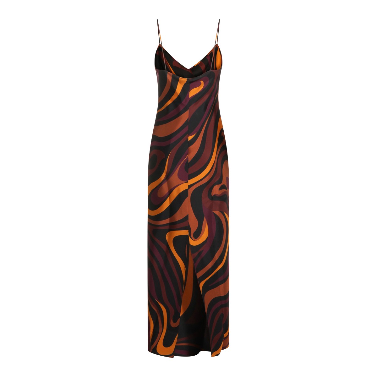 BUYRGUNDY AND GOLD SILK DRESS