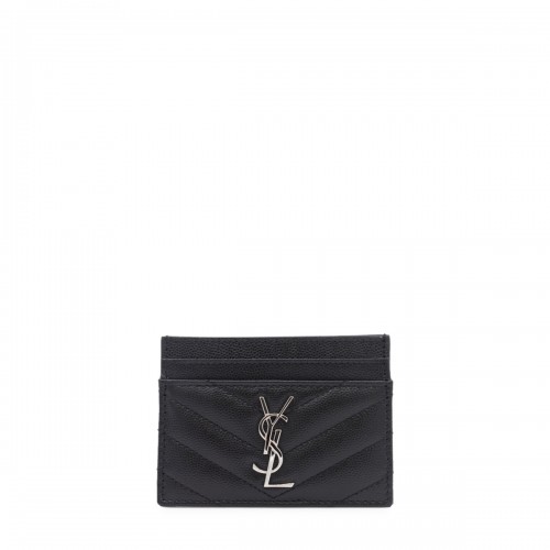 BLACK LEATHER CARD HOLDER