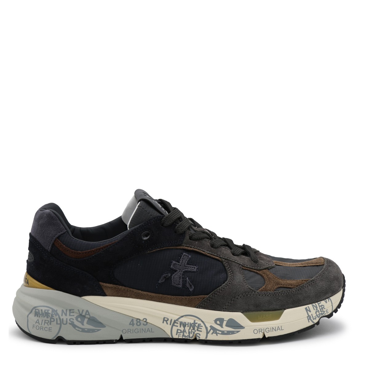 GREY AND BLUE SUEDE SNEAKERS