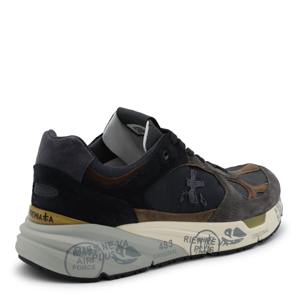 GREY AND BLUE SUEDE SNEAKERS