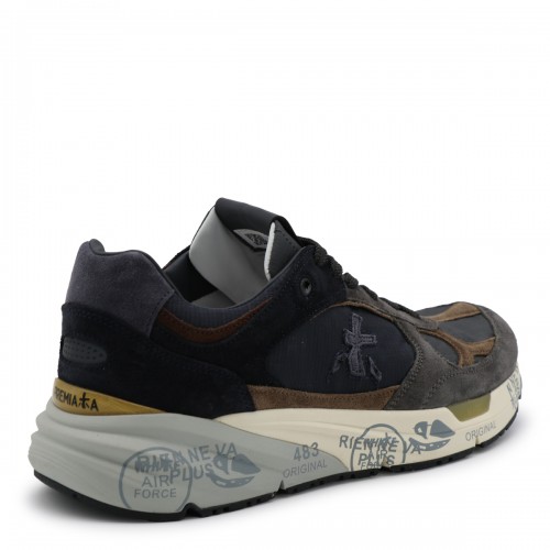 GREY AND BLUE SUEDE SNEAKERS