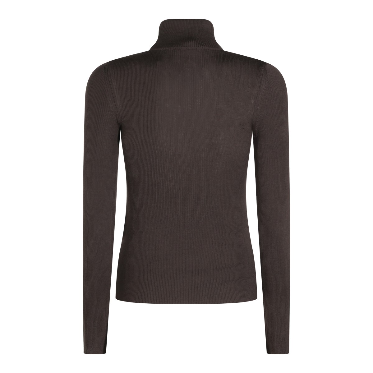 DARK BROWN WOOL KNITWEAR