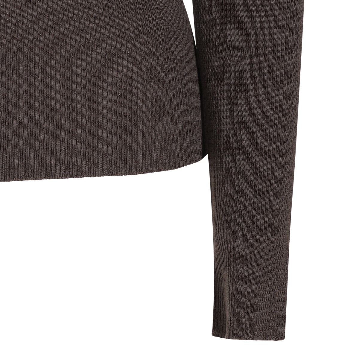 DARK BROWN WOOL KNITWEAR
