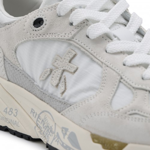 WHITE SUEDE SNEAKERS