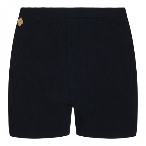 NAVY VISCOSE SHORTS