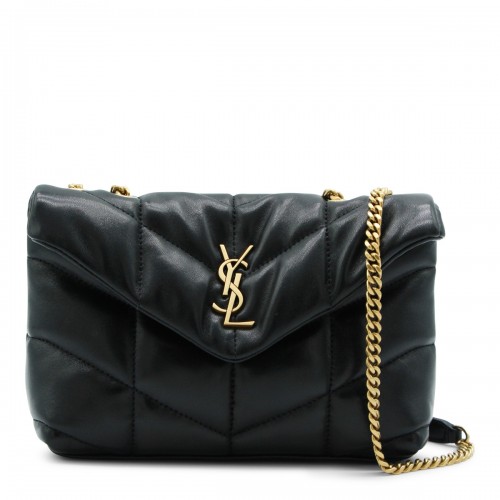 BLACK LEATHER MEDIUM BAG