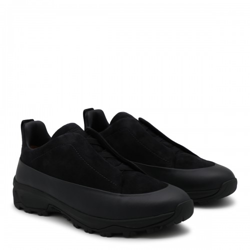NAVY SUEDE SNEAKERS