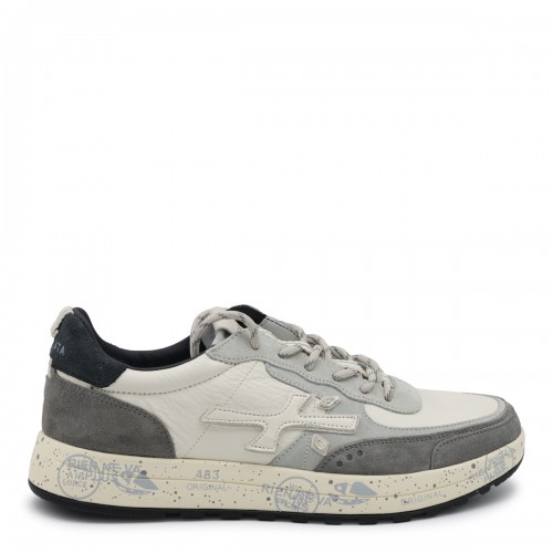 OFF-WHITE LEATHER SNEAKERS