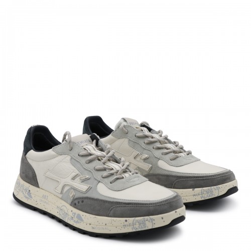 OFF-WHITE LEATHER SNEAKERS