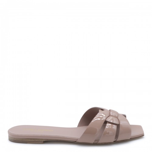 NUDE LEATHER TRIBUTE FLATS