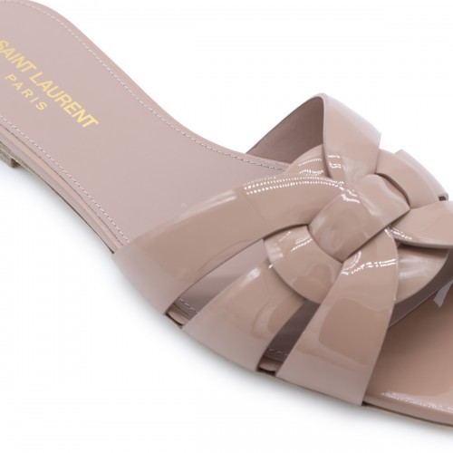 NUDE LEATHER TRIBUTE FLATS