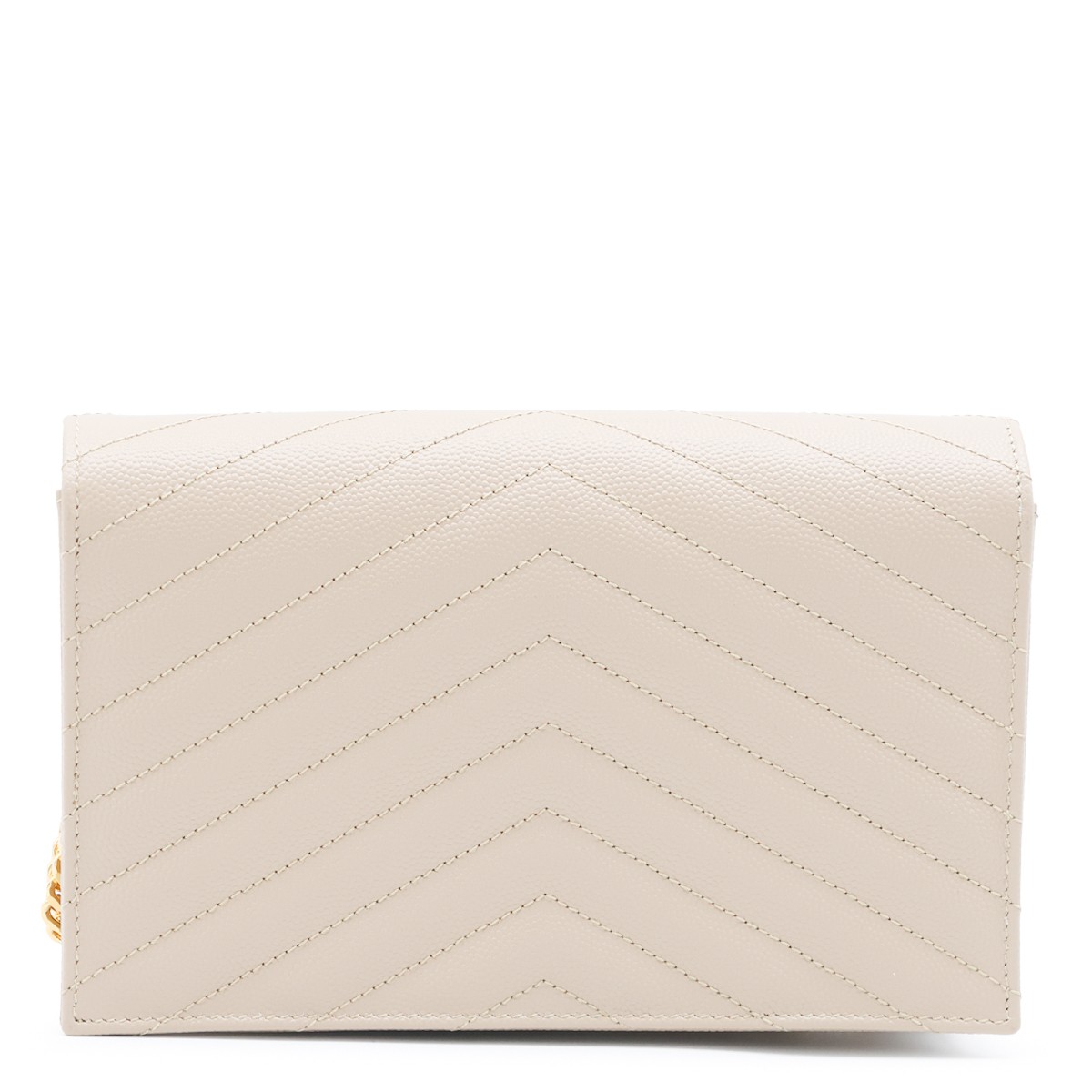 DARK BEIGE LEATHER ENVELOPE MINI BAG