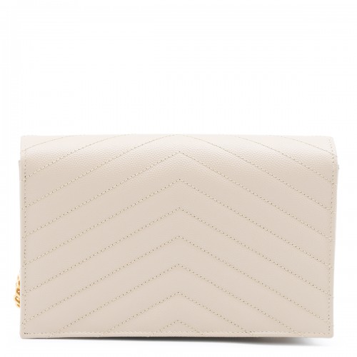 DARK BEIGE LEATHER ENVELOPE MINI BAG