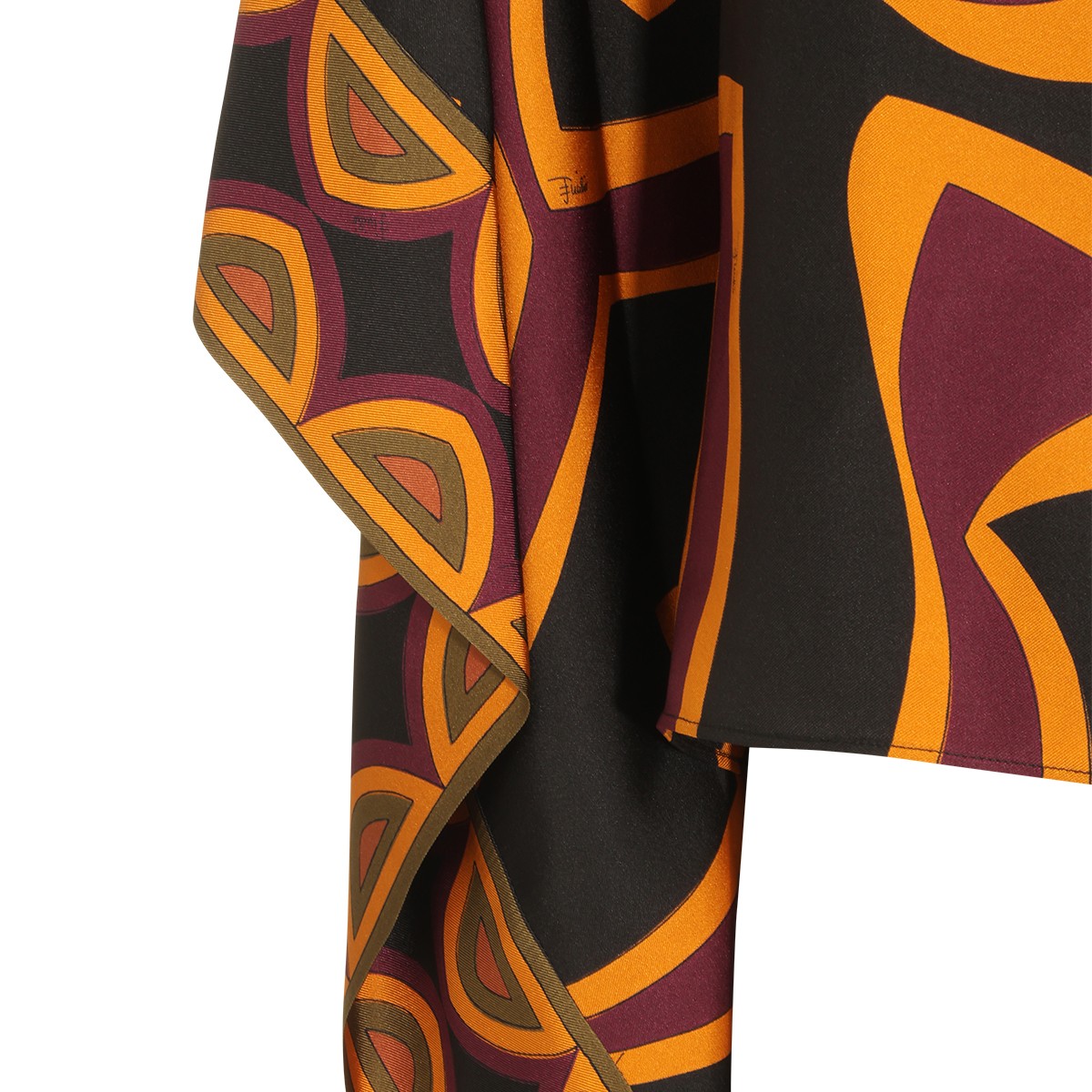 BURGUNDY AND GOLD SILK TOP