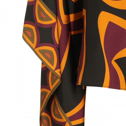 BURGUNDY AND GOLD SILK TOP