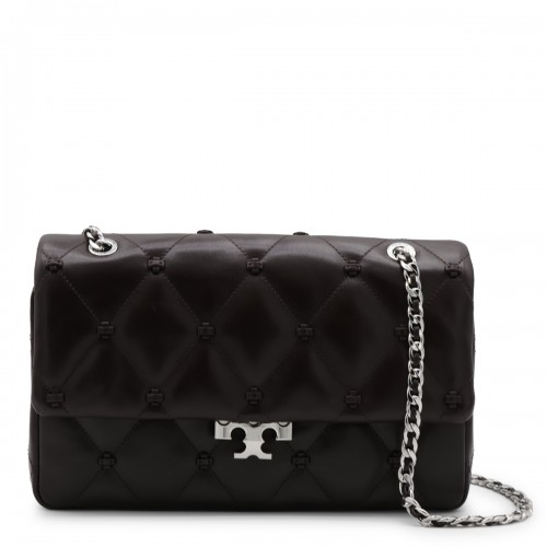 BLACK LEATHER SHOULDER BAG