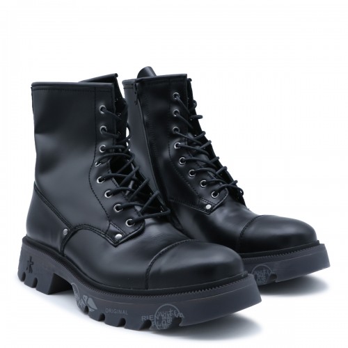 BLACK LEATHER BOOTS