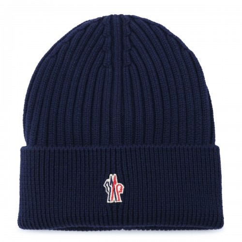 NAVY VIRGIN WOOL BEANIE