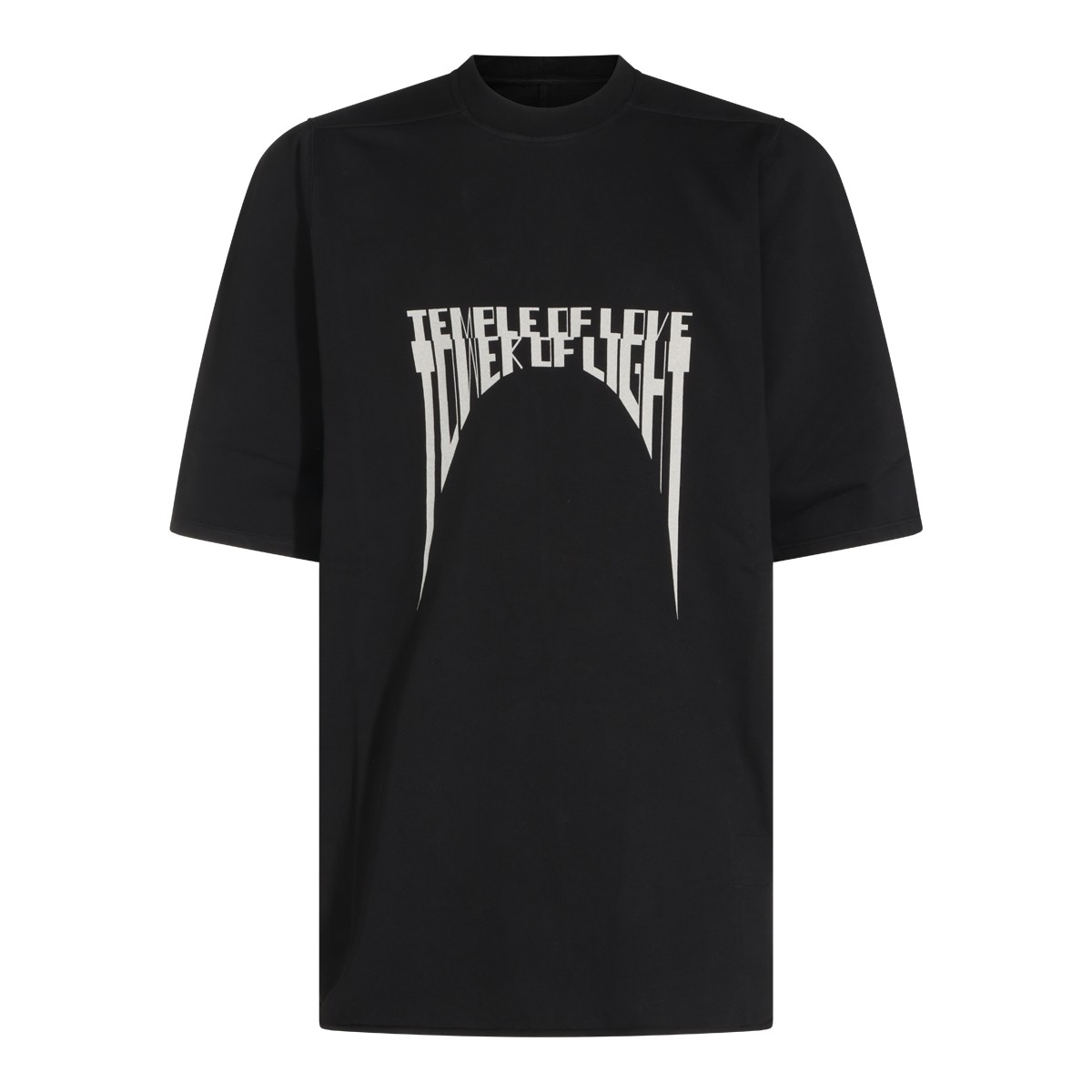 BLACK AND PEARL COTTON JUMBO T-SHIRT
