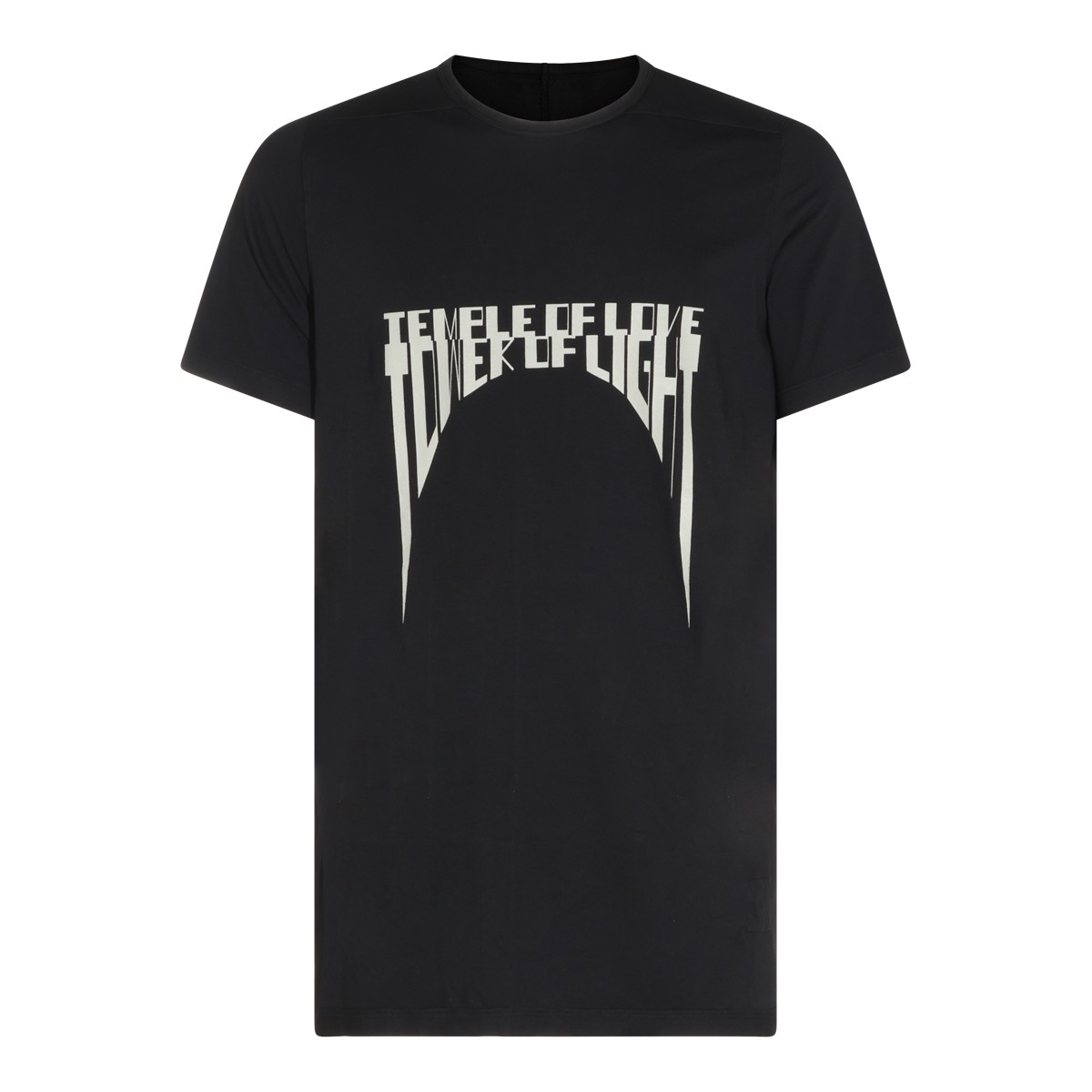 BLACK AND PEARL COTTON LEVEL T-SHIRT