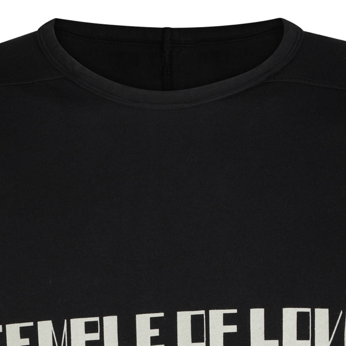 BLACK AND PEARL COTTON LEVEL T-SHIRT