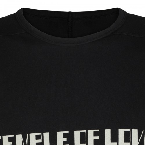 BLACK AND PEARL COTTON LEVEL T-SHIRT