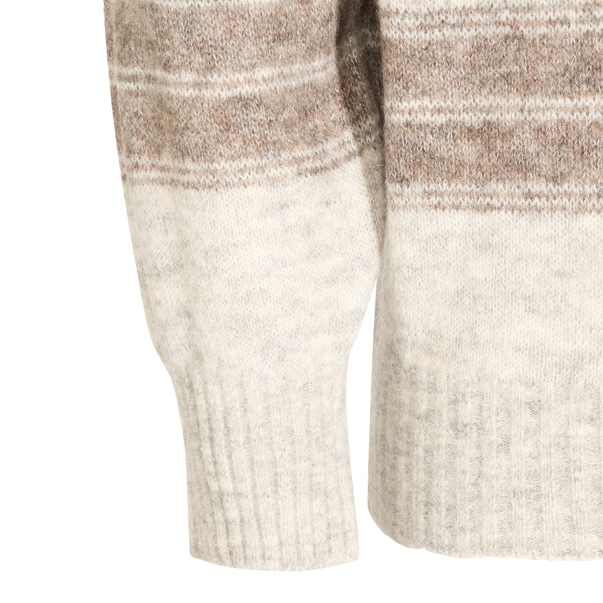 GREY ALPACA-BLEND TURTLENECK SWEATER