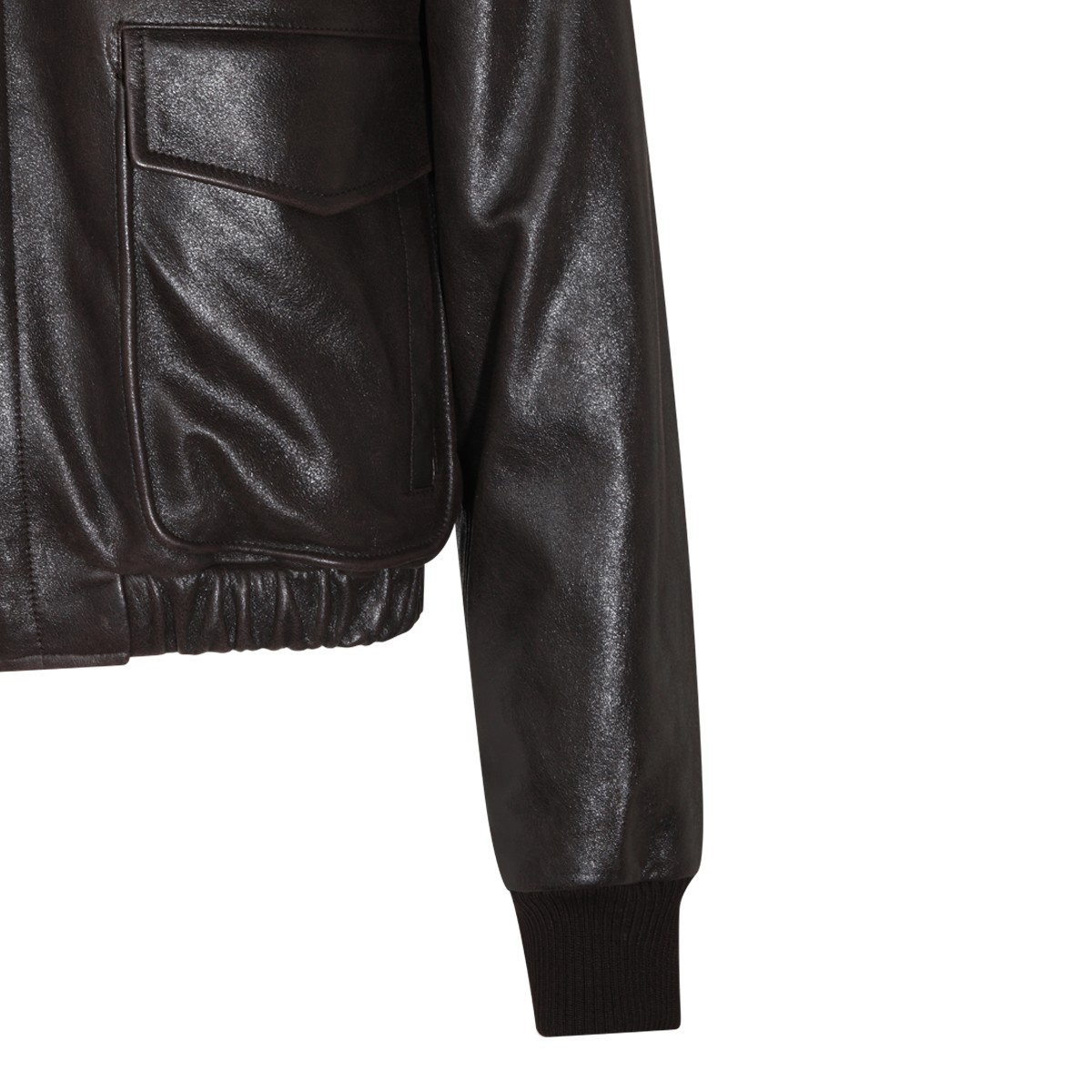 EBONY PILOT BLOUSON LEATHER JACKET