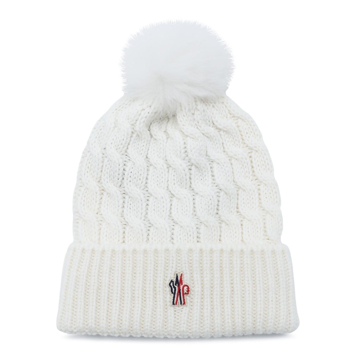 WHITE WOOL BEANIE