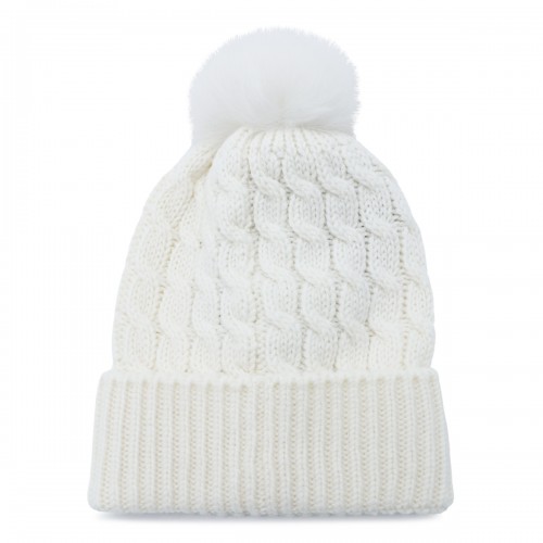 WHITE WOOL BEANIE 2