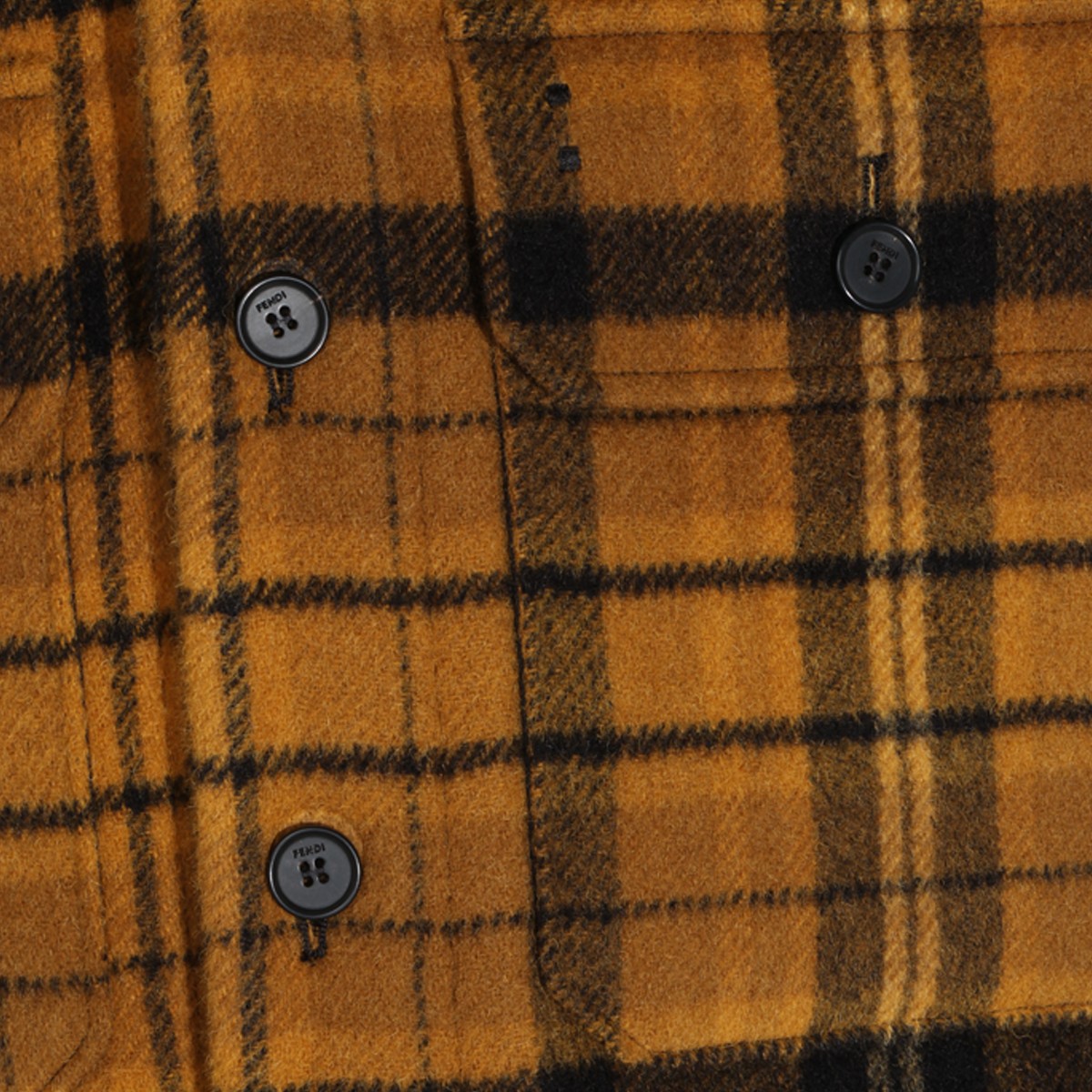 YELLOW AND BLACK WOOL BLOUSON