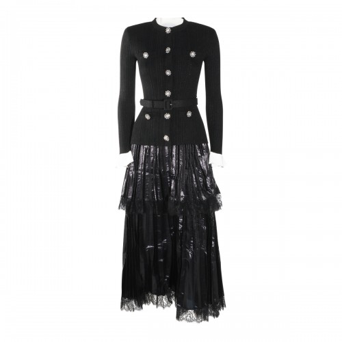 BLACK MIDI DRESS