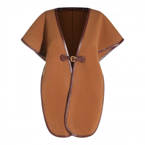 BROWN WOOL CAPE
