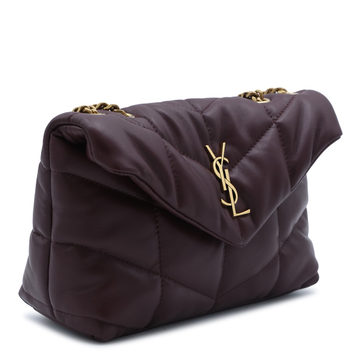 HOT WINE LEATHER TOY PUFFER MINI BAG