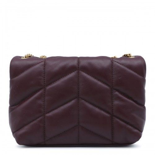HOT WINE LEATHER TOY PUFFER MINI BAG