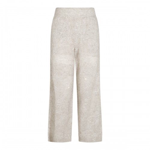 GREY WOOL BLEND PANTS