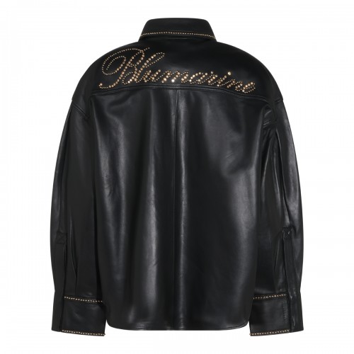 BLACK LEATHER SHIRT