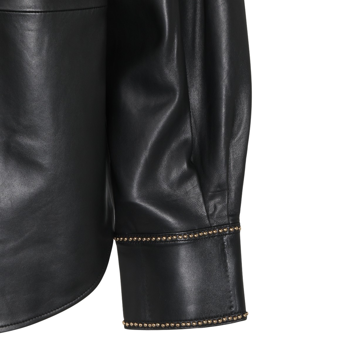 BLACK LEATHER SHIRT