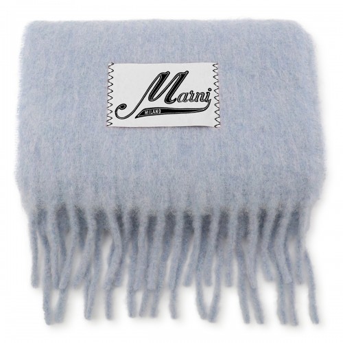 IRIS BLUE WOOL SCARF