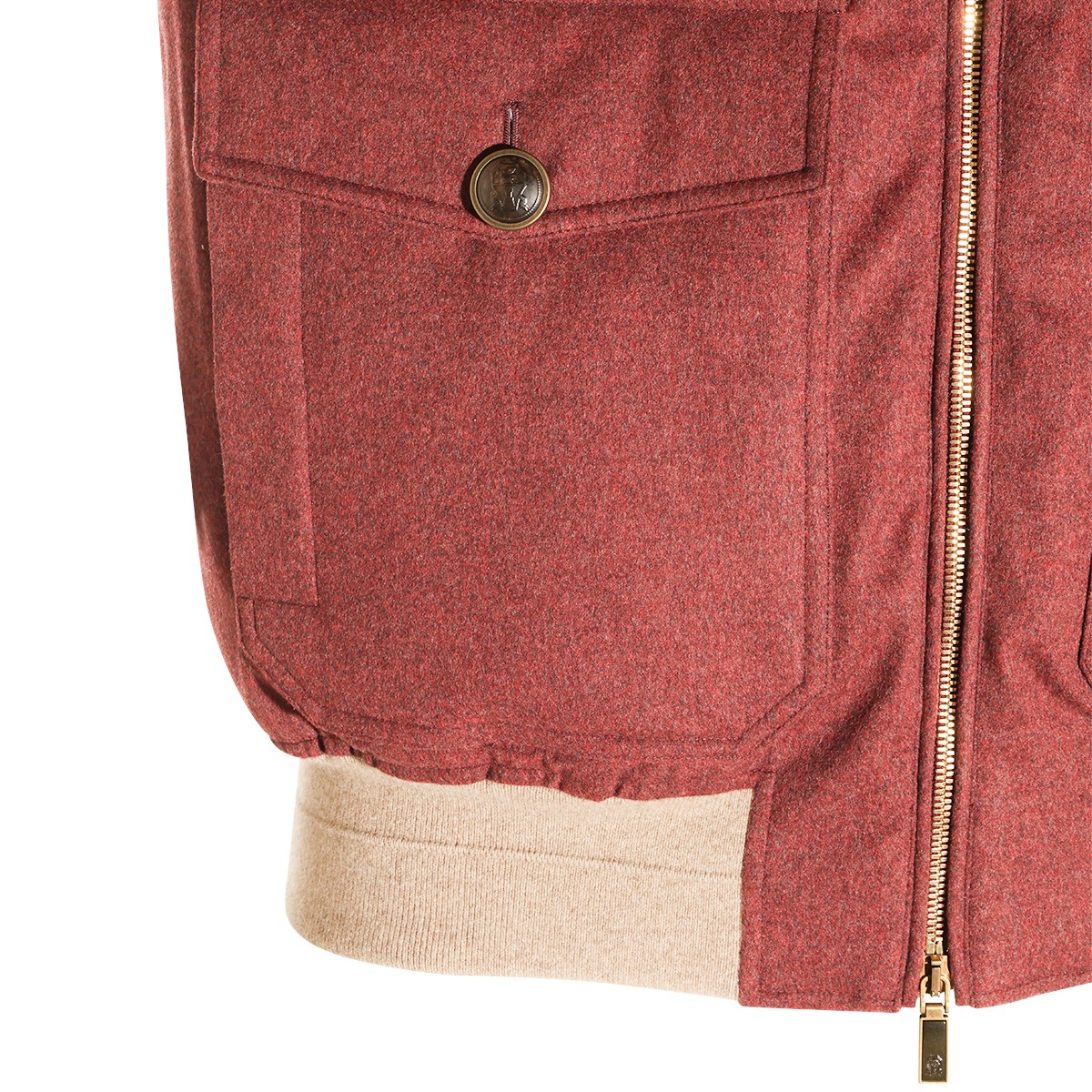 BURGUNDY WOOL PADDED VEST