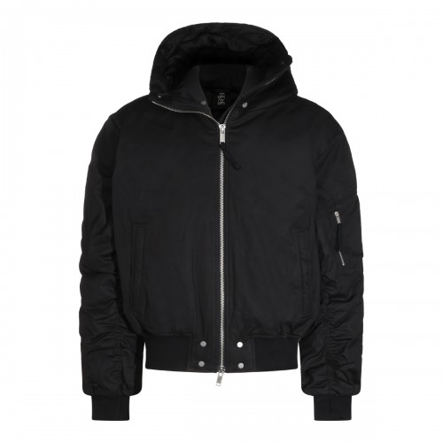 BLACK COTTON PUFFER CASUAL...