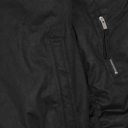 BLACK COTTON PUFFER CASUAL JACKET