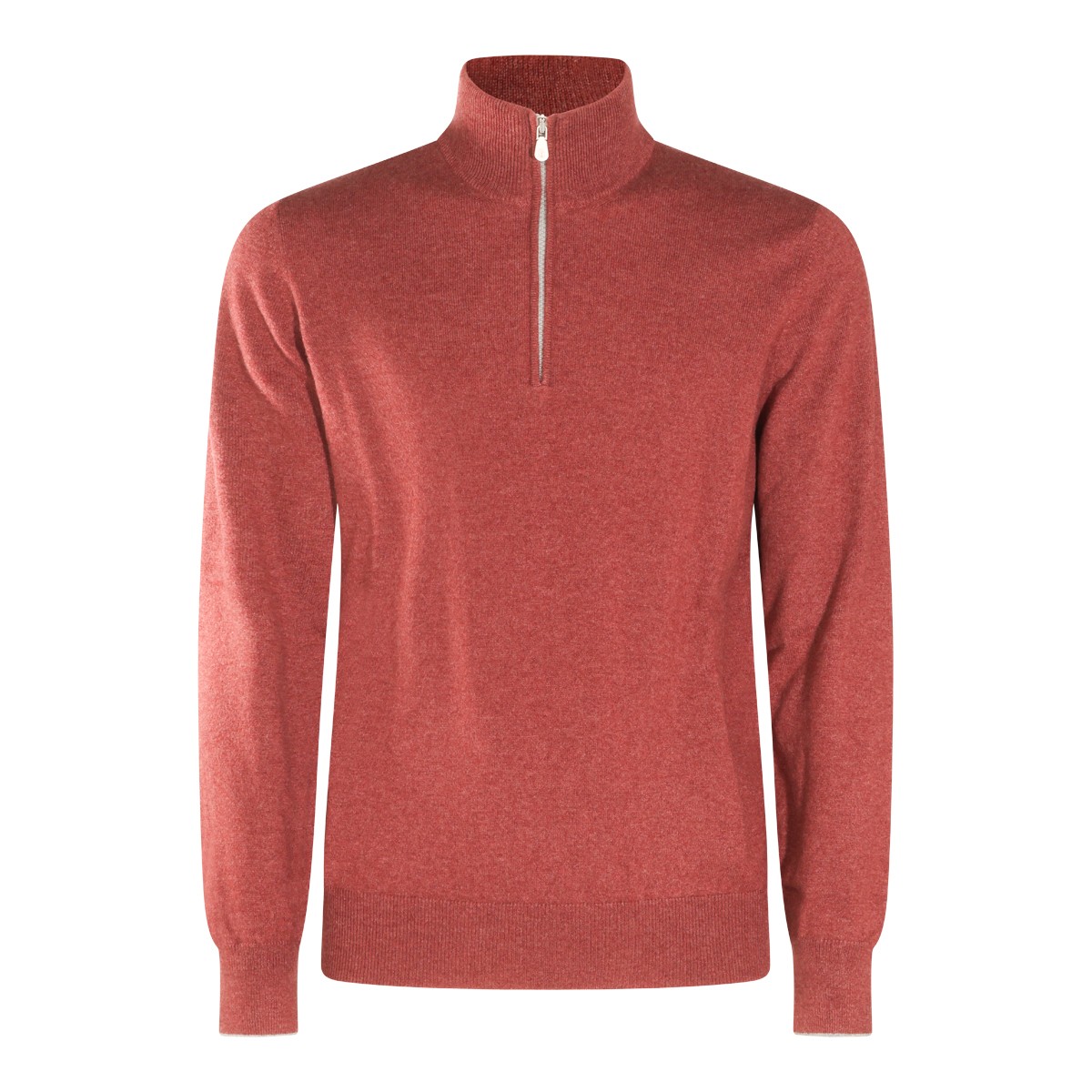RED MELANGE CASHMERE SWEATER