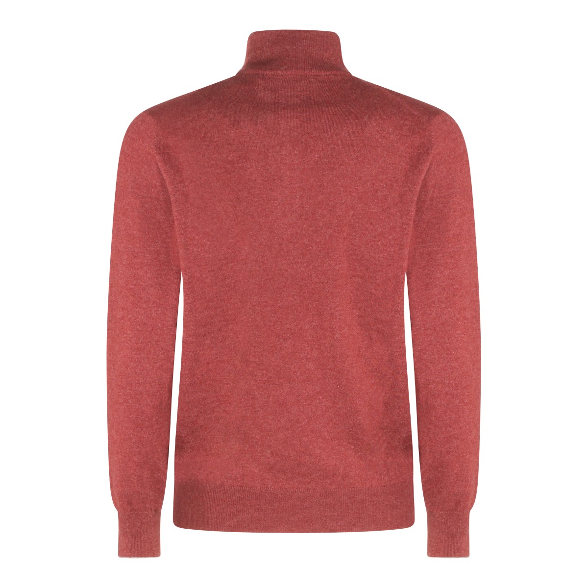 RED MELANGE CASHMERE SWEATER