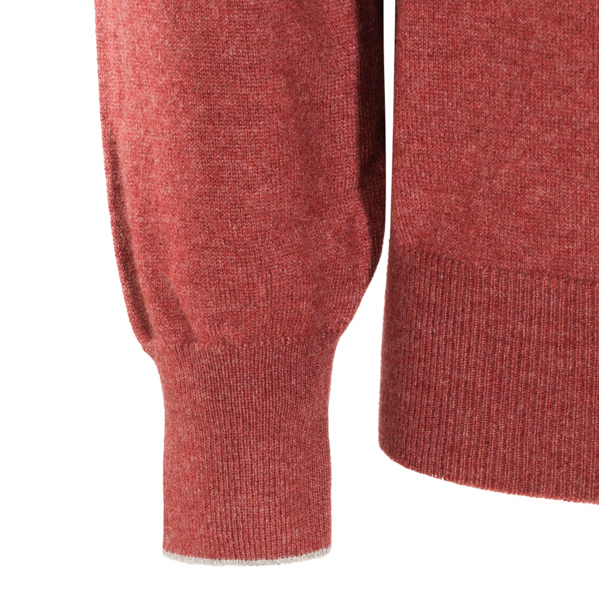RED MELANGE CASHMERE SWEATER