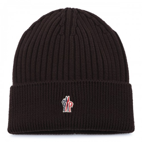 BROWN VIRGIN WOOL BEANIE