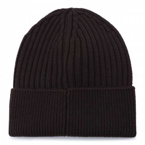 BROWN VIRGIN WOOL BEANIE 2